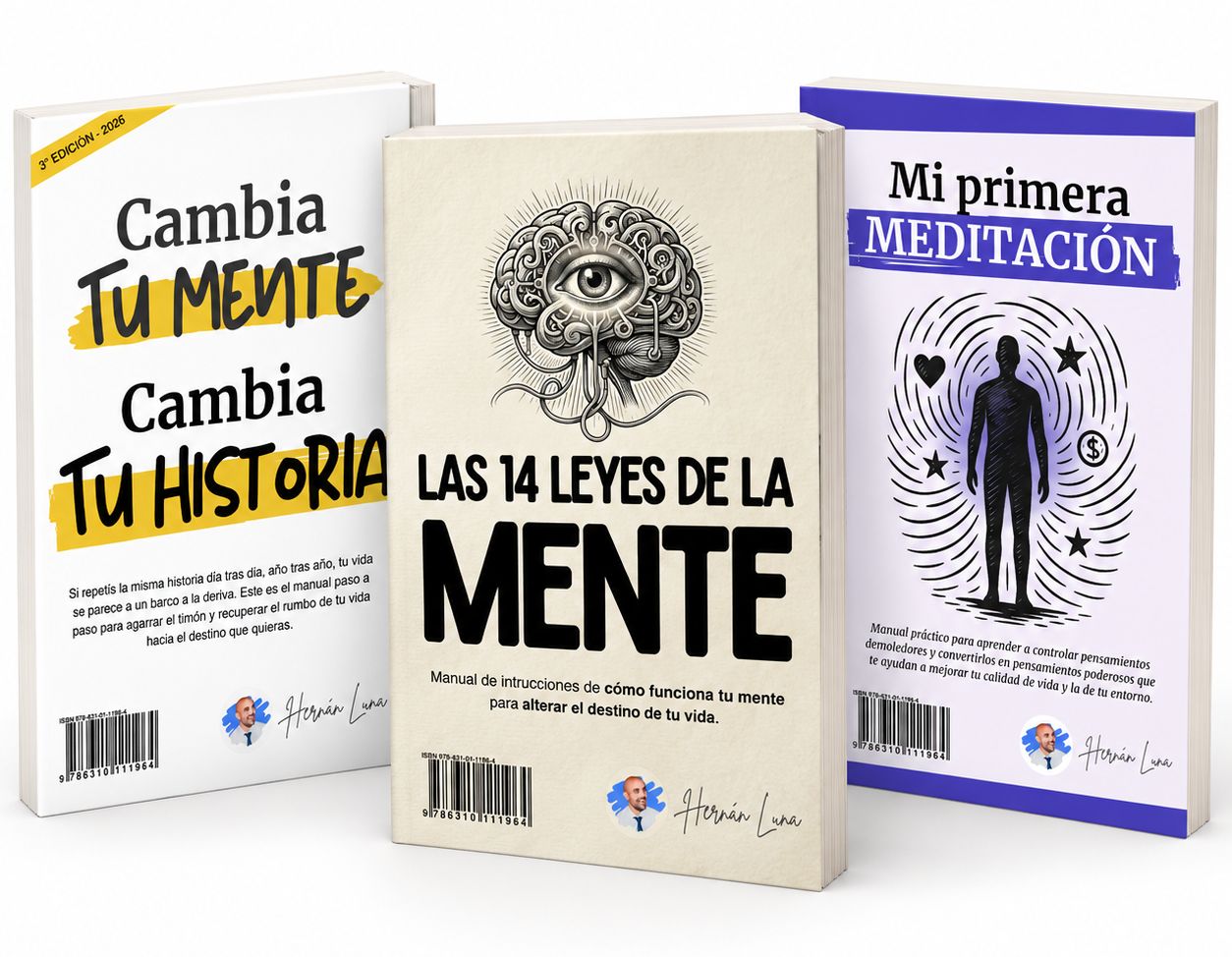 3 libros Hernan Luna Escuela de Mentalidad
